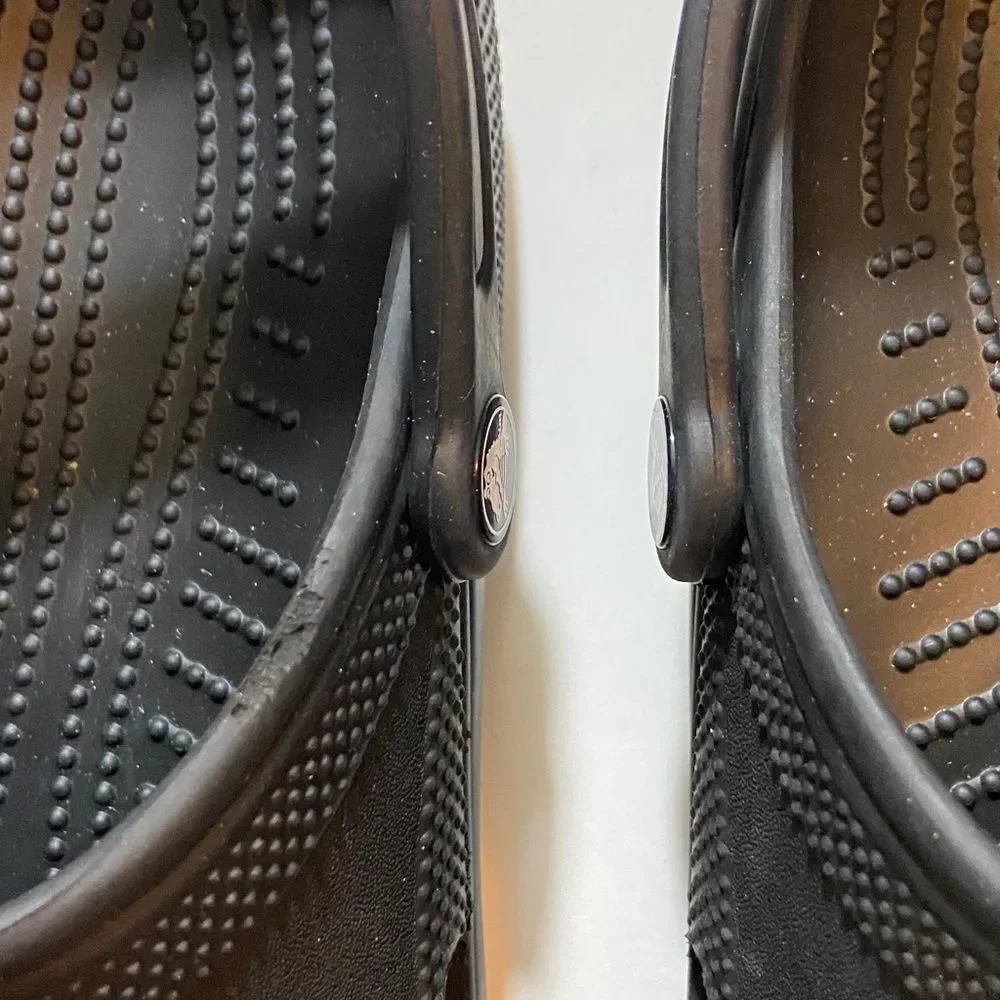 CROCS Kids Youth Black Slip-On Slippers Size M 10 W 12